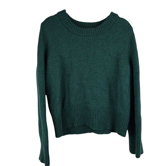 H‎ by Halston 100% Extra Fine Merino Wool Crew Neck L Sweater Pullover - Picture 1 of 10